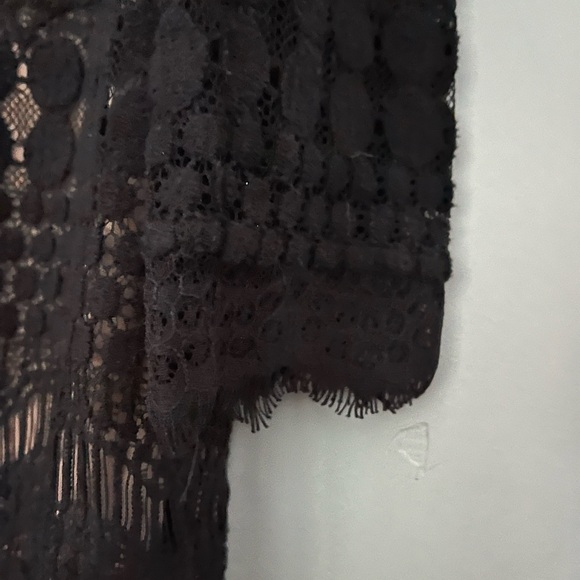 White House Black Market Black Midi Lace Sheath Dress Size 10 12 - Picture 10 of 16